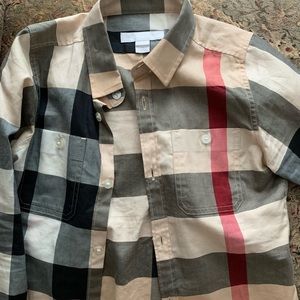 Kiss (boys) Burberry Button down shirt size 4Y